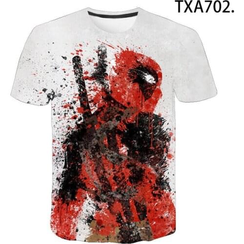Funny T shirts Superhero Deadpool T shirt Men Women Children T-shirts 3D Print Anime Tops Boy Girl Kids Streetwear Cool Tee