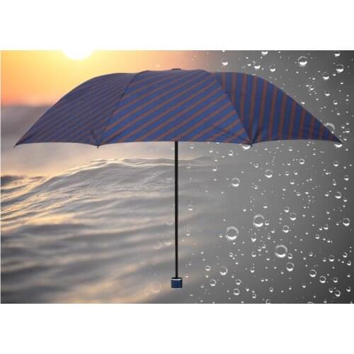 1 piece anti UV Rain Compact 3 Folding Aluminum Frame Windproof Fiberglass Strip Sun For Men Women Rain Umbrella