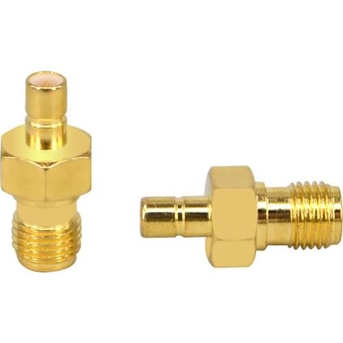 100 Pieces RF Coaxial Coax Adapter SMA female to SMB male RF Connector Straight Brass Gold Plating Connector