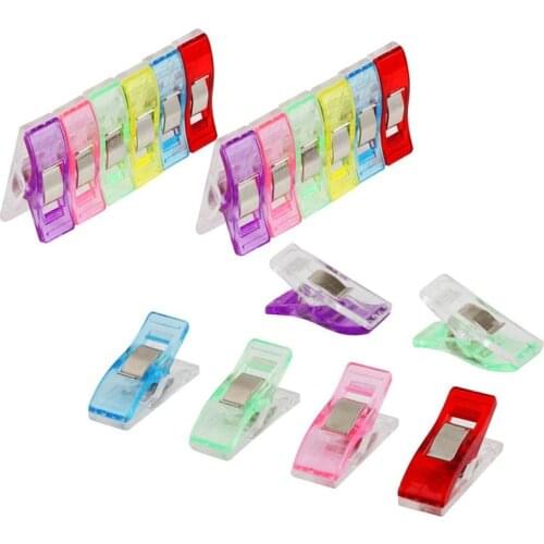 20 PCS Small Clear Storage Clips Sewing Craft Quilt Binding Plastic Clips Clamps Pack
