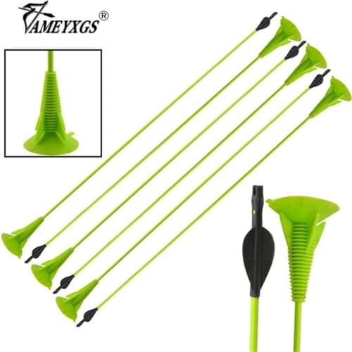 6/12pcs Archery Sucker Arrow 27inch Fiberglass Arrows Shaft Kids Toy For Children Shooting Game Safty Suction Cup Arrowhead