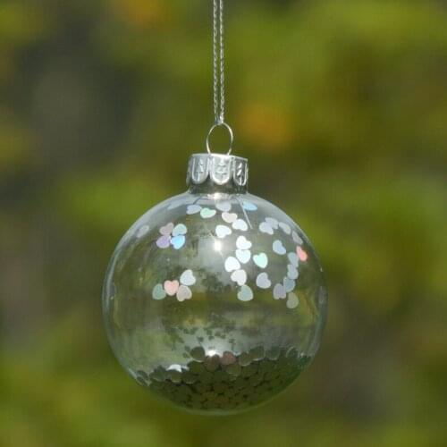 8pcs/pack Diameter=15cm Glass Christmas Ball Transparent Glass Globe Christmas Day Decoration Different Diameter for selecting