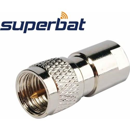 Superbat FME to Mini-UHF Adapter FME Plug to Mini-UHF Male Straight RF Coaxial Connector