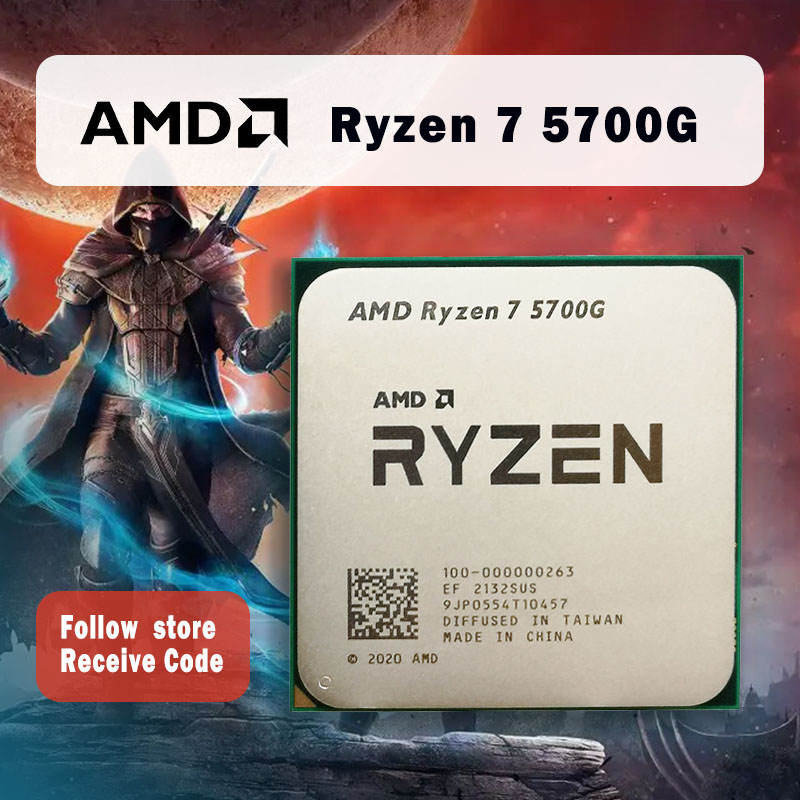 AMD Ryzen 7 5700G R7 5700G 3.8GHz Eight-Core 16-Thread 65W CPU Processor L3=16M 100-000000263 Socket AM4