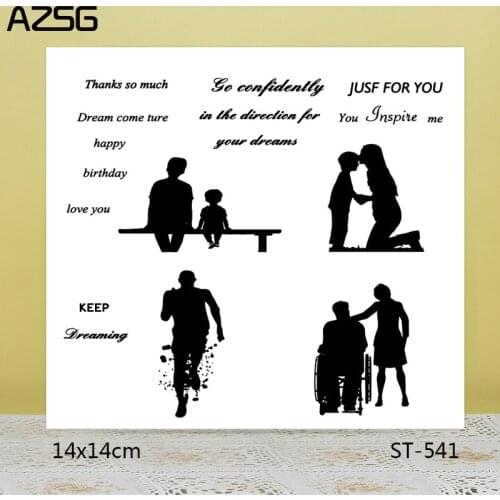 AZSG Harmonious Family Clear Stamps/Seals For DIY Scrapbooking/Card Making/Album Decorative Silicone Stamp Crafts