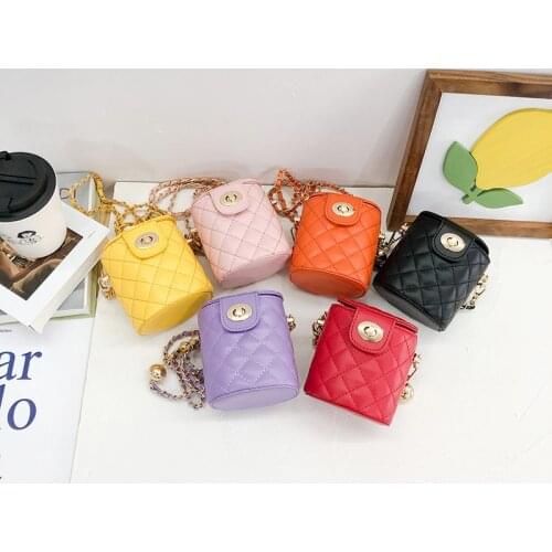 Kids Bucket Purses and Handbags Mini Crossbody Cute Little Girl Small Coin Wallet Pouch Baby Girls Party Purse Messenger Bag Gif