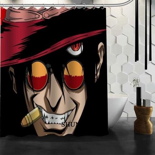 ShunQian Hellsing Shower Curtain Funny Curtain For Bathroom Waterproof Polyester Fabric Eco-Friendly Bath Curtain Gift