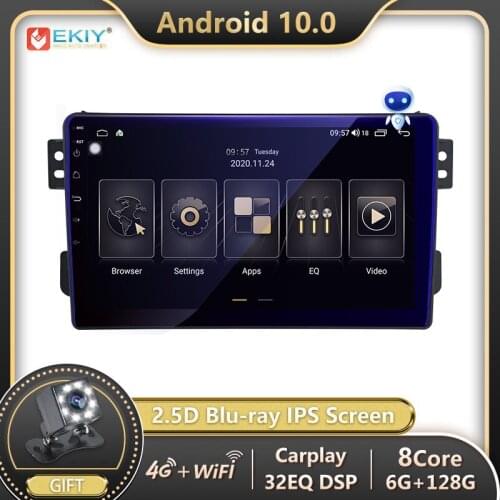 EKIY 6+128G DSP Android 10.0 For SUZUKI Splash 2008+ Car Radio Multimedia Video Player GPS Navigation Stereo BT no 2 din DVD HU