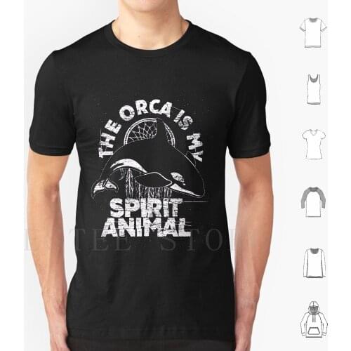 Orca T Shirt DIY Big Size 100% Cotton Orca Killer Whale Dolphin Whale Orcas Sea Creatures Fish Ocean Whales Mammal Animal