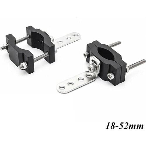 Krator 2PCS Car 18-52mm Adjustable Front Bar Lamp Clamp Motorcycle Bicycle Headlight Mount