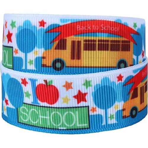FLRA Ribbon (50yards/lot)FLORA Ribbons new arrival back to school printing grosgrain ribbon