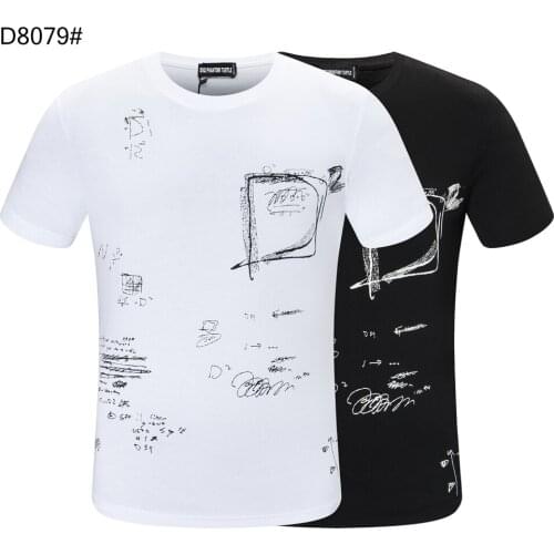 DSQ PHANTOM TURTLE Mens Short Sleeve Logo Series Graphic T-Shirt Men Fashion Print Cotton Tees Breathable Quality Tops D8079