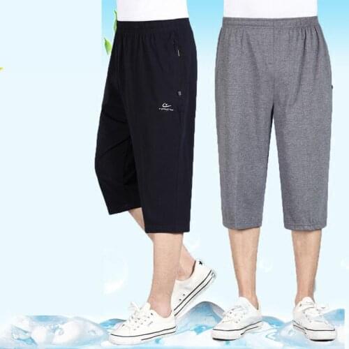 2019 new arrival fashion Spring Summer Men Casual Elastic Waist Loose Knee Length Shorts Men plus size XL 2XL 3XL 4XL 5XL