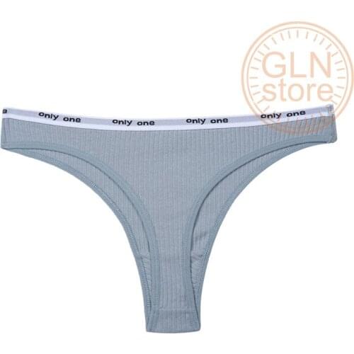 Popular Cotton Women 's Underwear European and American Sexy Thong Panties T- String Low Waist Seamless Underwear 038