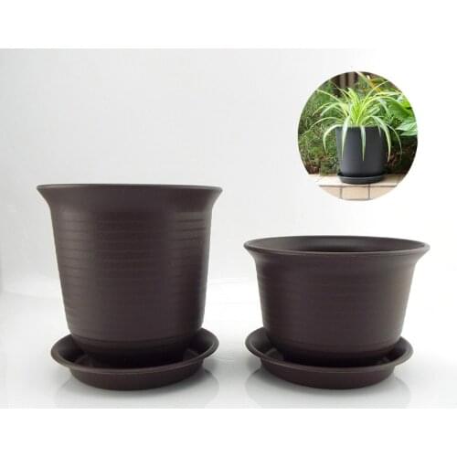 15cm plastic Garden Flower Pot Plant Succulent grow nursery Pots veg Planter Home tools Tray Flowerpot for bonsai herb