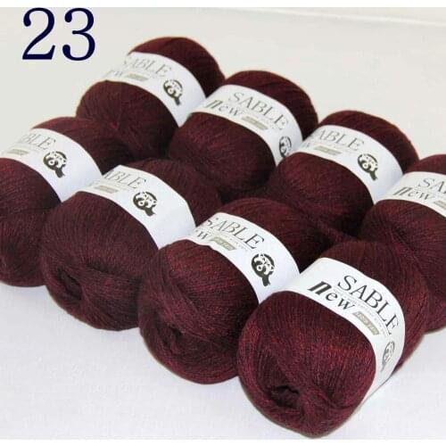 Sale Super Soft 8X50g Pure Sable Cashmere Wrap Shawls Hand Knit Wool Crochet Yarn Wine 243-23-8