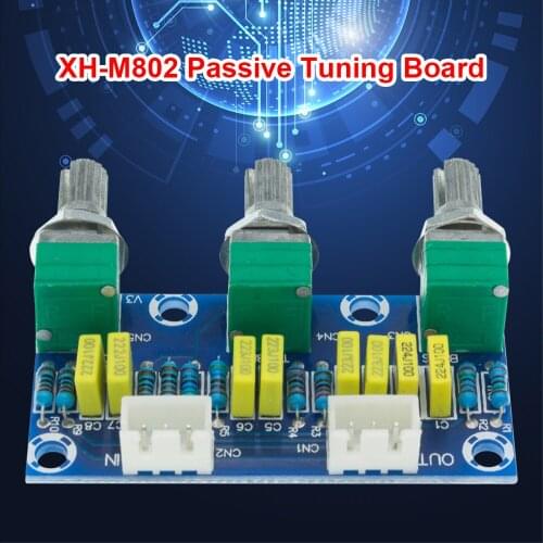 XH-M802 Passive Preamplifier Board HiFi Preamp Module with Treble Bass Tone Volume Control