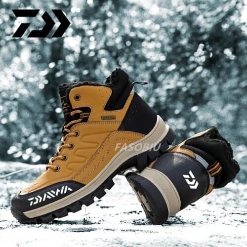 Daiwa Thick Warm Fishing Shoes Outdoor Winter Man Fishing Shoes Climbing Shoes Wear-resisting Non-slip Outdoor Climbing Shoes