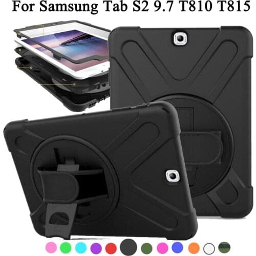 Shockproof Kids Protector Case For Samsung Galaxy Tab S2 9.7 SM-T810 T813 T815 T819 Heavy Duty Silicone Hard Cover