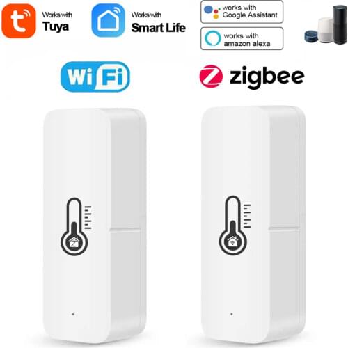Tuya Smart ZigBee 3.0 Smart Temperature And Humidity Sensor Battery Powered Security With Tuya Smart Life App
