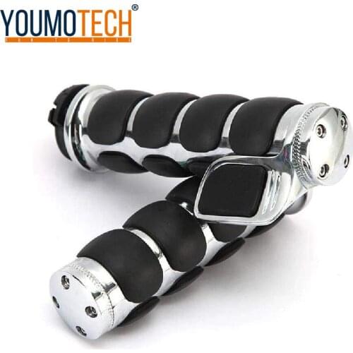 Universal 25mm 1" Or 22mm 7/8" Motorcycle Handlebar Handle Bar End Hand Grips For Honda Cruiser Chopper Custom