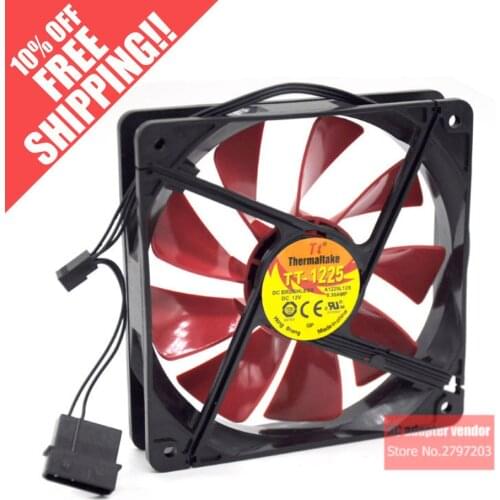 NEW FOR EVERFLOW Thermaltake TT-1225 12CM silence 12025 A1225L12S cooling fan 12V 0.3A