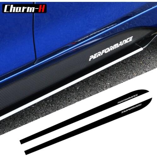 2pcs M Performance Side Skirt Sills Stickers For BMW F30 F31 F32 F33 F15 F16 F10 F11 E90 E60 E61 G30 Carbon Fiber Vinyl Decals