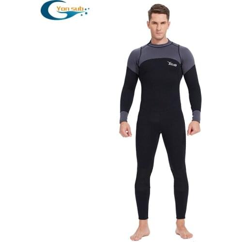 YONSUB Neoprene 3MM Full Body Warm Triathlon Diving Suit Men One Piece Spearfishing Scuba Swim Surfing Snorkeling WetSuits