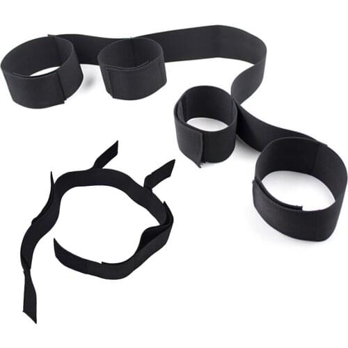 2018 Sexy Handcuff Wrist Ankle Fetish Bondage Restraints Ankle And Hand Cuffs Resistance Band For Couple