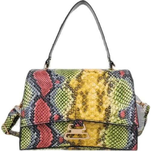 2021 PU Leather Female Handbags Fashion Serpentine Bag Ladys Shoulder Handbag Famous Brand Designer Women‘s Purses And Handbags