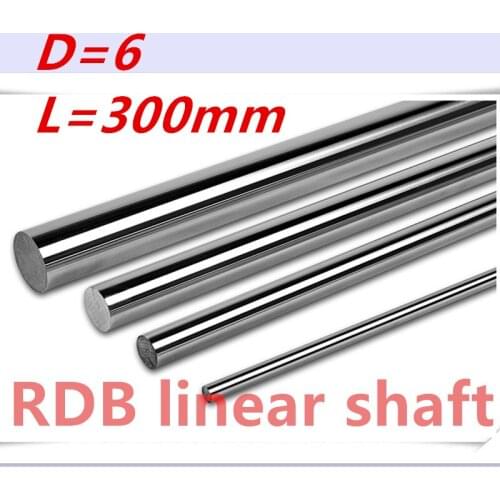4pcs 6mm 6x300 linear shaft 3d printer 6mm x 300mm Cylinder Liner Rail Linear Shaft axis cnc parts