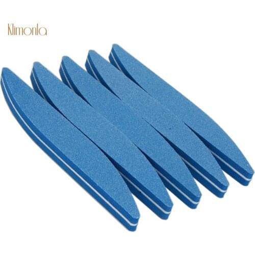 5Pcs Nail File 100/180 Grit Nail Sponge Buffer Blue Sandpaper Fingernail Buffing Manicure Beauty Tools Nail Salon Accessories