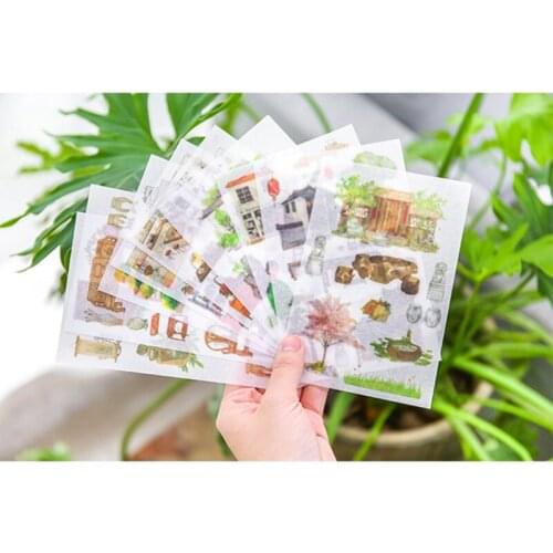 6pcs Corner store life paper sticker Organizer Calendar Diary Book Planner Scrapbook Decoration Diary Sticker papeleria