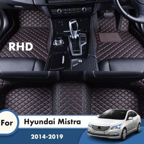 RHD Custom Car Floor Mats For Hyundai Mistra 2019 2018 2017 2016 2015 2014 Auto Interior Accessories Styling Leather Foot Rugs