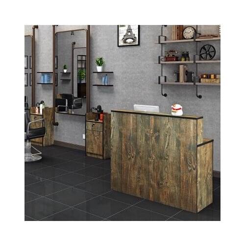 Hair salon bar table retro cash register small barber shop front desk clothing shop cashier counter restaurant