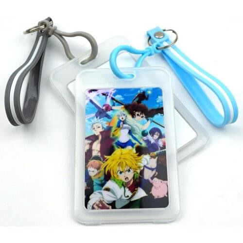 Anime The Seven Deadly Sins Keychain Credit Bank Card Protective Case ID Card Holder Student Bus Card Cover Gift