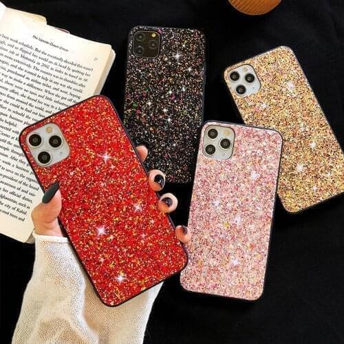 Bling Glitter Soft Phone Cases For Samsung Galaxy A51 A71 A70 A30s A10S A20 A31 A11 A7 A9 S9 S10 S20 Note 20 Plus Case TPU Cover