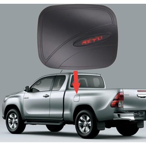 Fuel Tank Cover Car Matte Black Protection Exterior Gas Cover Fit For Toyota Hilux REVO 2015-2020 Car Styling Pickup Accessories
