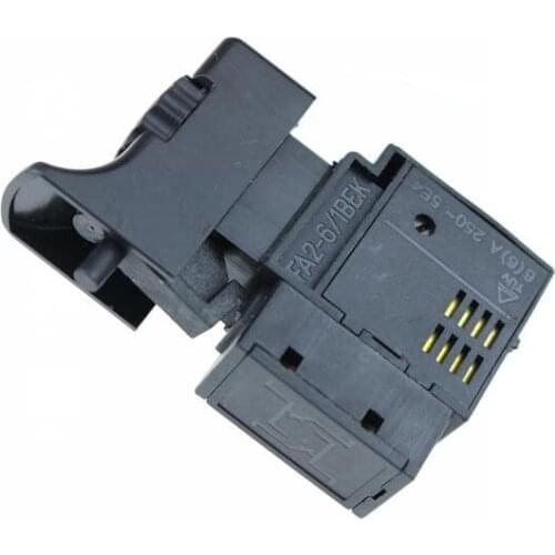 1PCS FA2-6/1BEK 250V 6A 5E4 Black Lock On Power Tool Electric Drill Trigger Switch Electric tool fittings switch