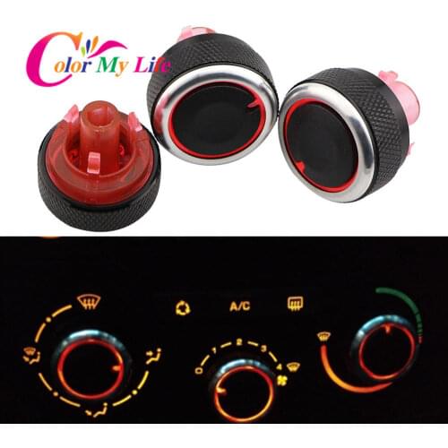 Color My Life Aluminum Alloy Air Conditioning Knob AC Heat Control Switch Button Knob for Peugeot 307 CITROEN C4 C-TRIOMPHE