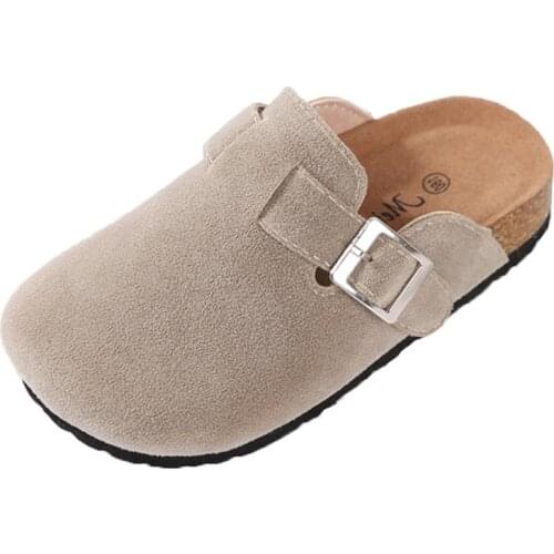 Children Slippers Girls Cork Slippers Kids shoes Home Shoes baby boys Children Fashion Suede Casual Sandals 2020 spring summer
