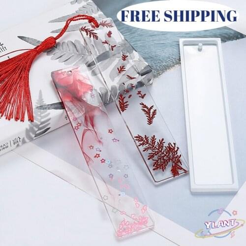 DIY Rectangular Bookmark Silicone Molds Jewelry Making Crystal Epoxy UV Resin Mould Jewelries Craft Transparent Mold