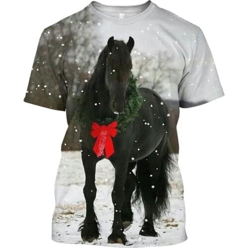 CLOOCL Popular Horse Series Men T-shirts 3D Animals Printed Design Men Clothing Unisex Casual Harajuku Streetwear Women Tops