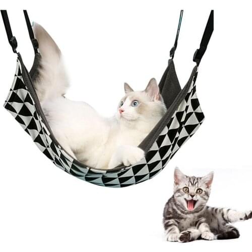Pet Hammock Adjustable Hanging Space-saving Double-sided Bed Four Seasons General Cat Supplies Hanging Cat Litter
