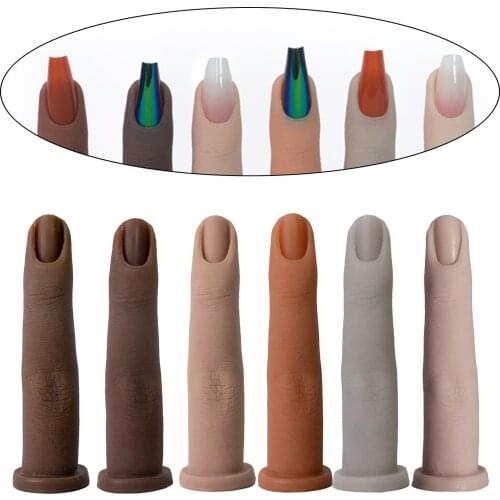 Practice Finger DIY Print Flexible Silicone for Nail Manicure Nail Training Nail Salons Nail Technician