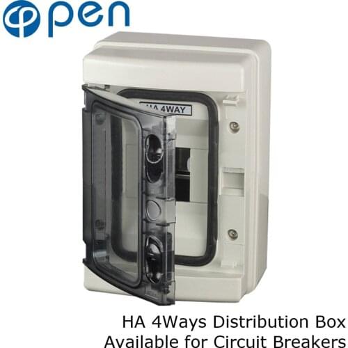 HA Series 4Way IP66 Waterproof Distribution Box for Circuit Breakers Indoor on the Wall