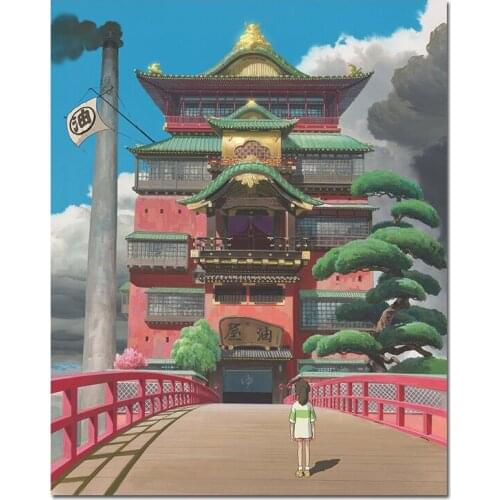 Canvas Painting Wall Art Spirited Away Movie A Voyage of Chihiro Film Pictures Cartoon Classic Anime Posters and Prints Wall