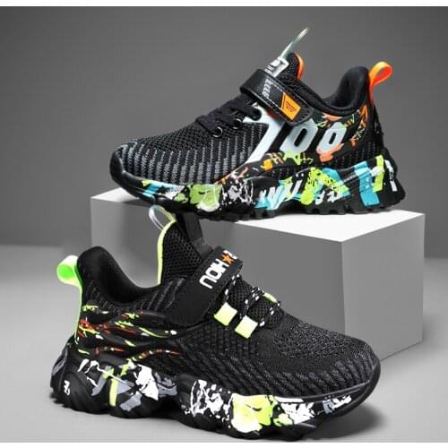 2021 Spring Kids Sports Shoes For Boys Fashion Mesh Casual Children Sneakers Boy Toddler Baby boys Breathable Sport Shoe