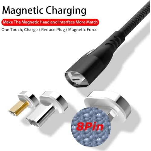 QC 3.0 3A Fast Charge Magnetic USB Cable Data Transmit Support Micro USB Type C Cable Magnet Charger Braided Cable For HuaWei