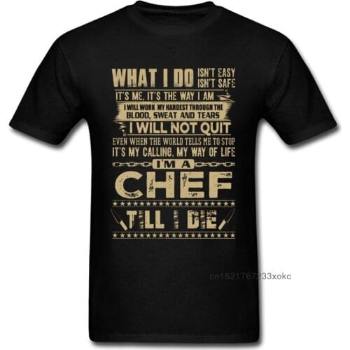 IM A CHEF T-shirt Mens T Shirt Vintage Letter Print Tshirt Summer Black Clothes Cotton Tops & Tees Funny Designer Streetwear
